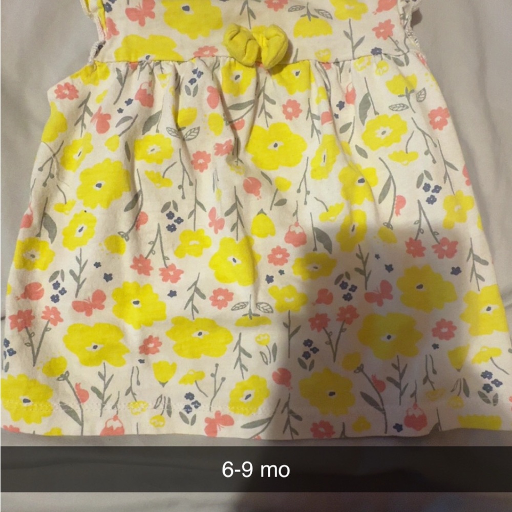 Floral Baby Dress with Yellow and Pink Flowers